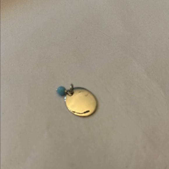 James Very Rare disc charm Pendant with turquoise Blue bead - Picture 2 of 5